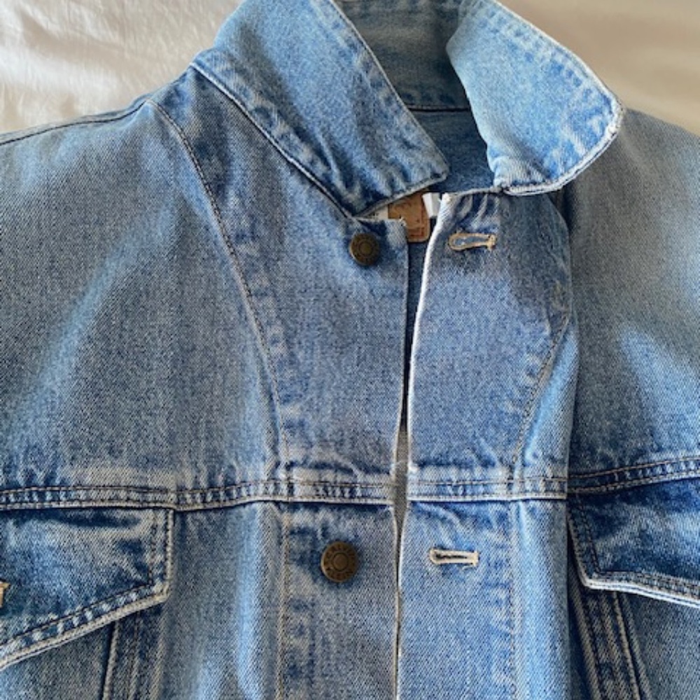 Men's Vintage Calvin Klein (subtle logo) Naturally Distressed Jean Jacket - XL